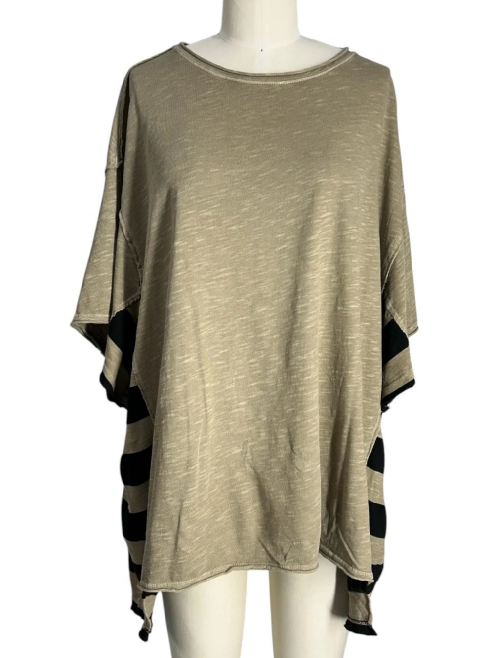 We The Free Oversized Tee with black stripes.